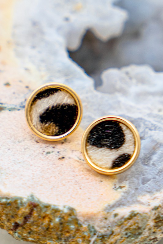 Luxe Leopard Print Studs