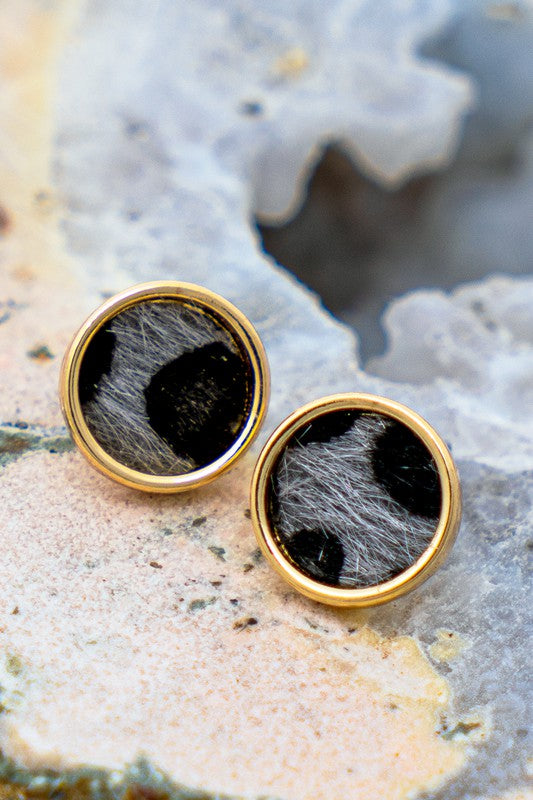 Luxe Leopard Print Studs