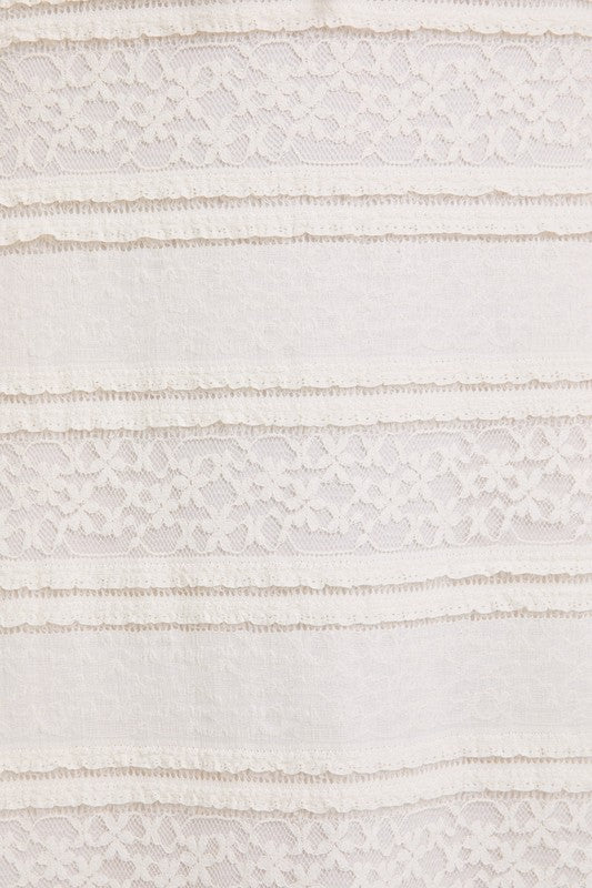 European Summer Lace Midi Dress