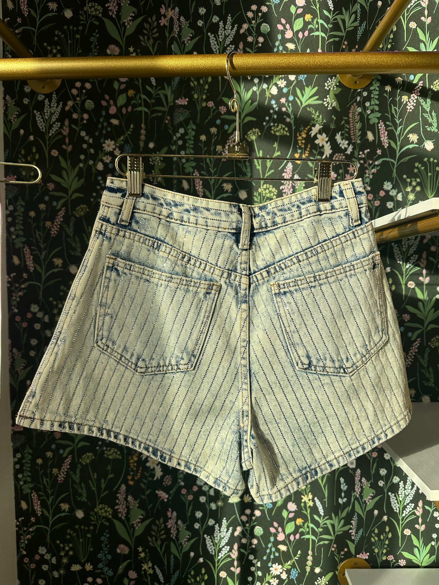 Rhinestone Denim Shorts