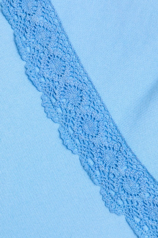 Lace Trim Sweatshirt