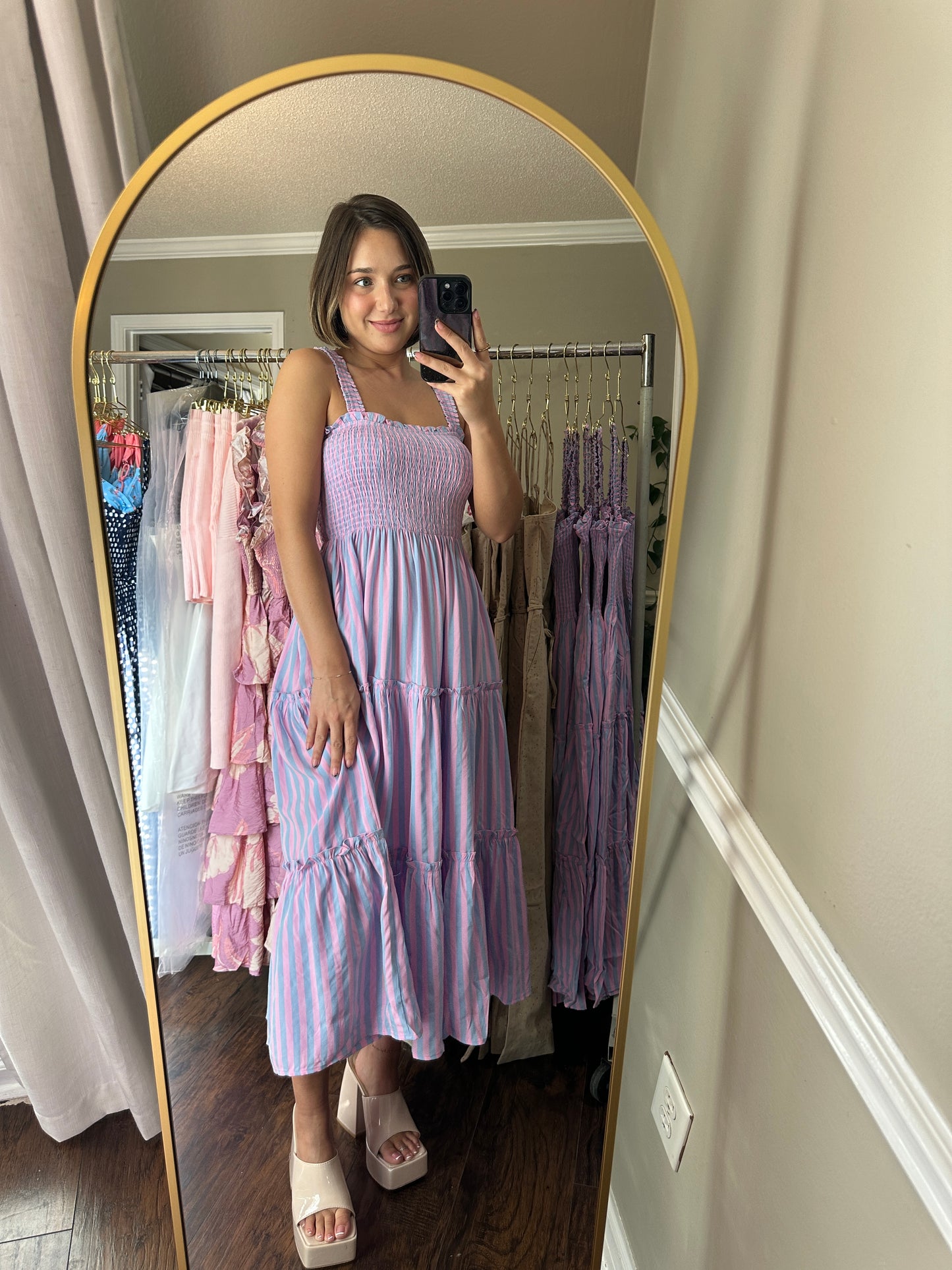 Cotton Candy Coast Midi Dress
