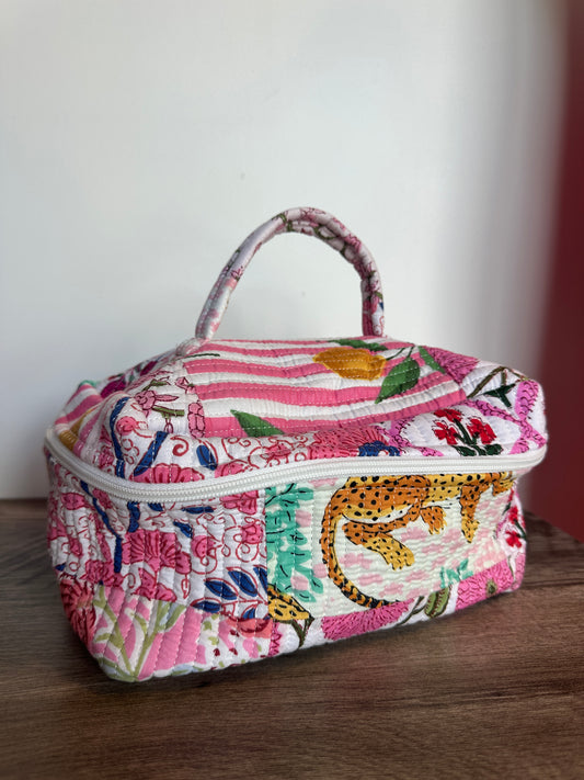 Quilted Large Train Case Bag