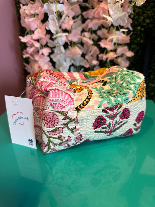 Quilted Cosmetic Pouch