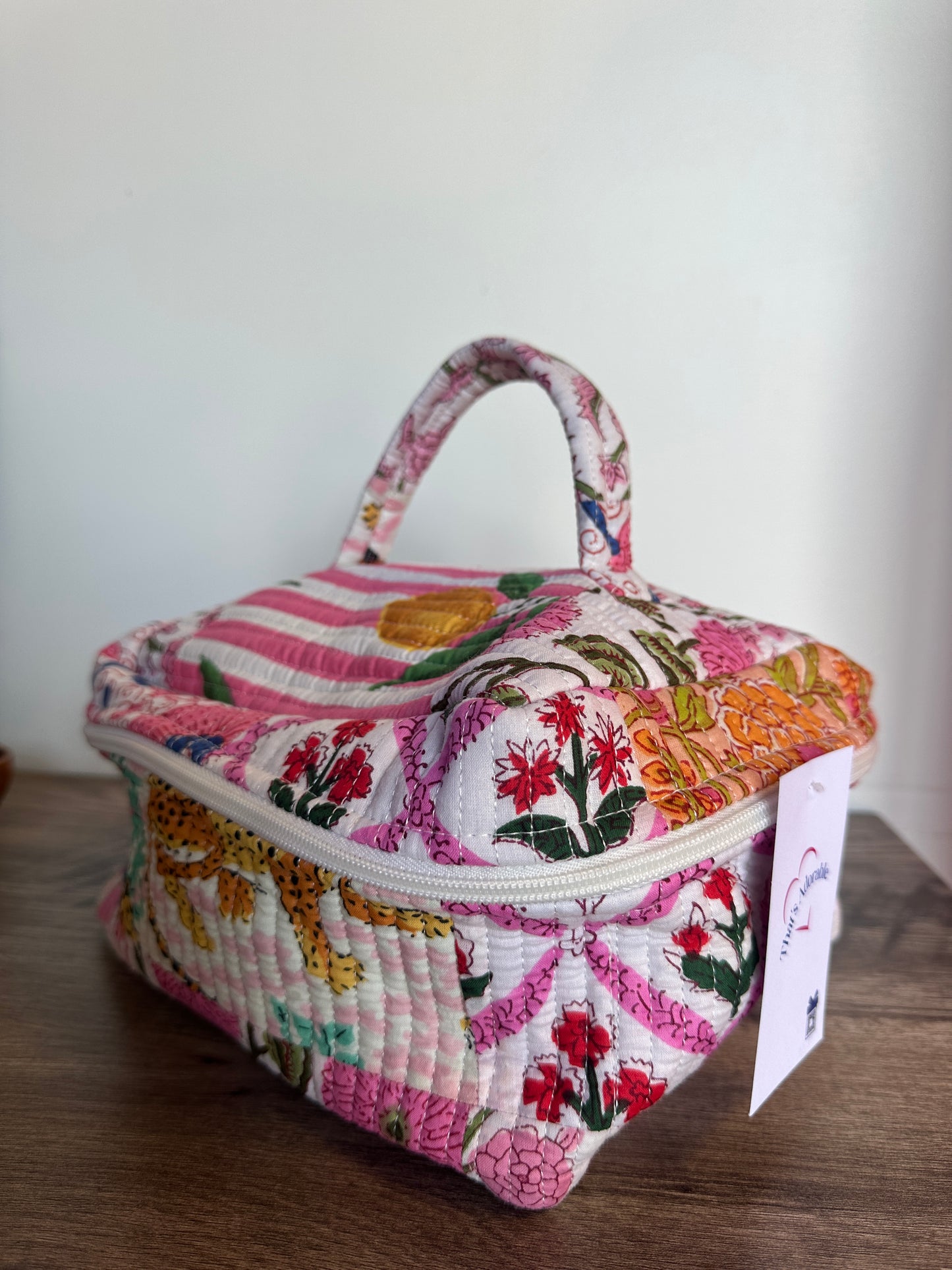 Quilted Large Train Case Bag