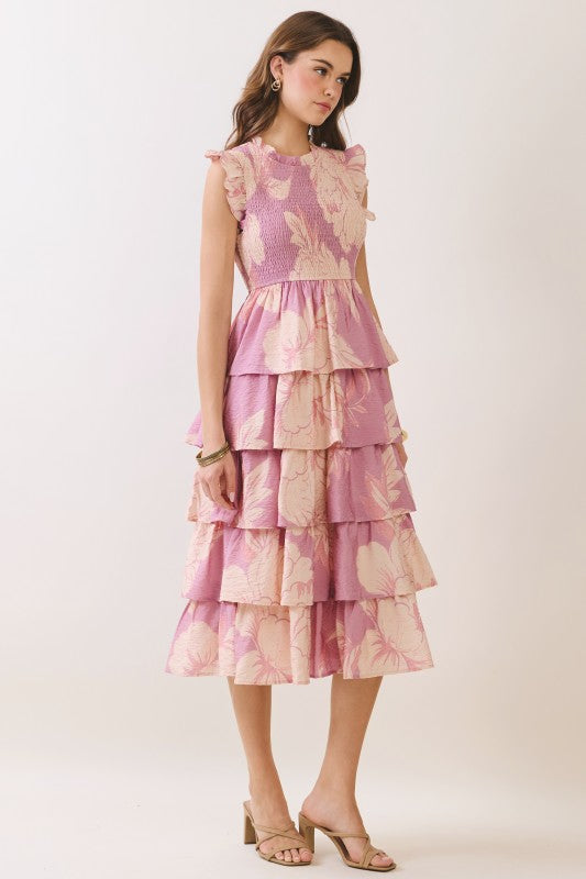 Blushing Magnolia Midi Dress