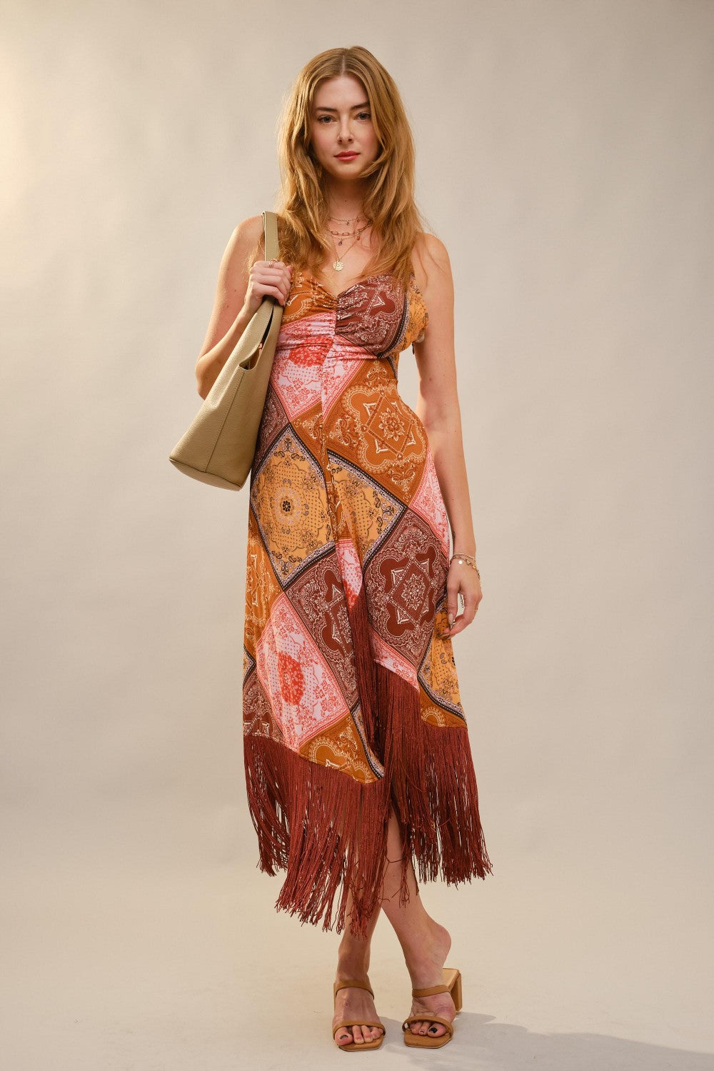 Paisley Fringe Dress