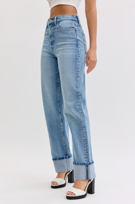 Vintage Wash Dad Jeans