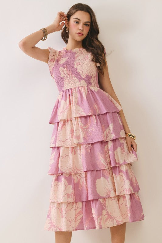 Blushing Magnolia Midi Dress