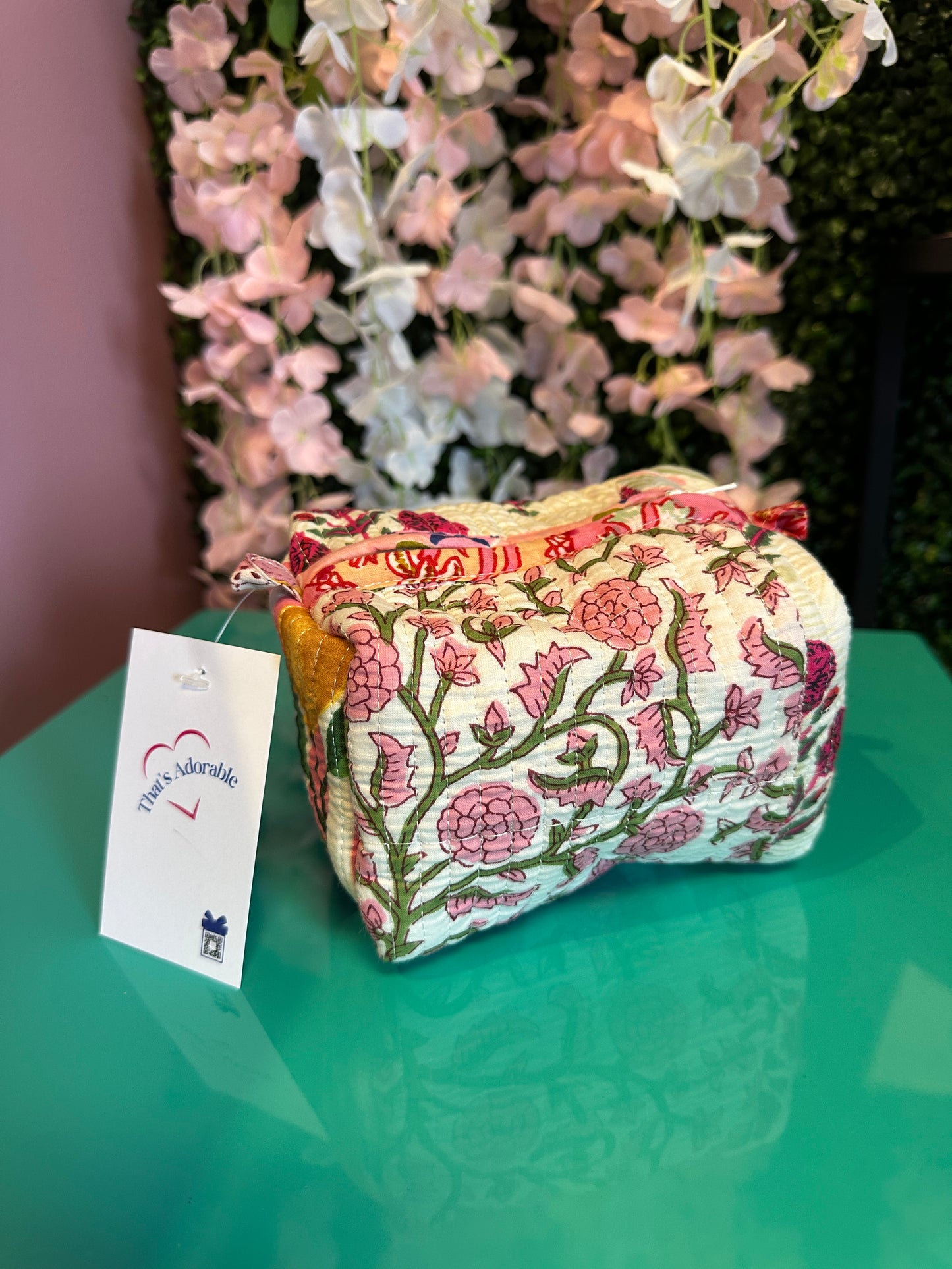 Quilted Cosmetic Pouch