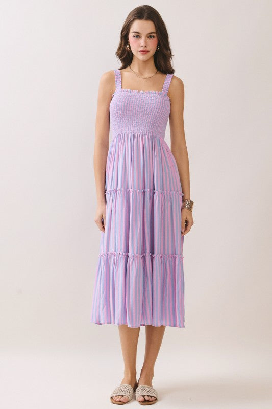 Cotton Candy Coast Midi Dress