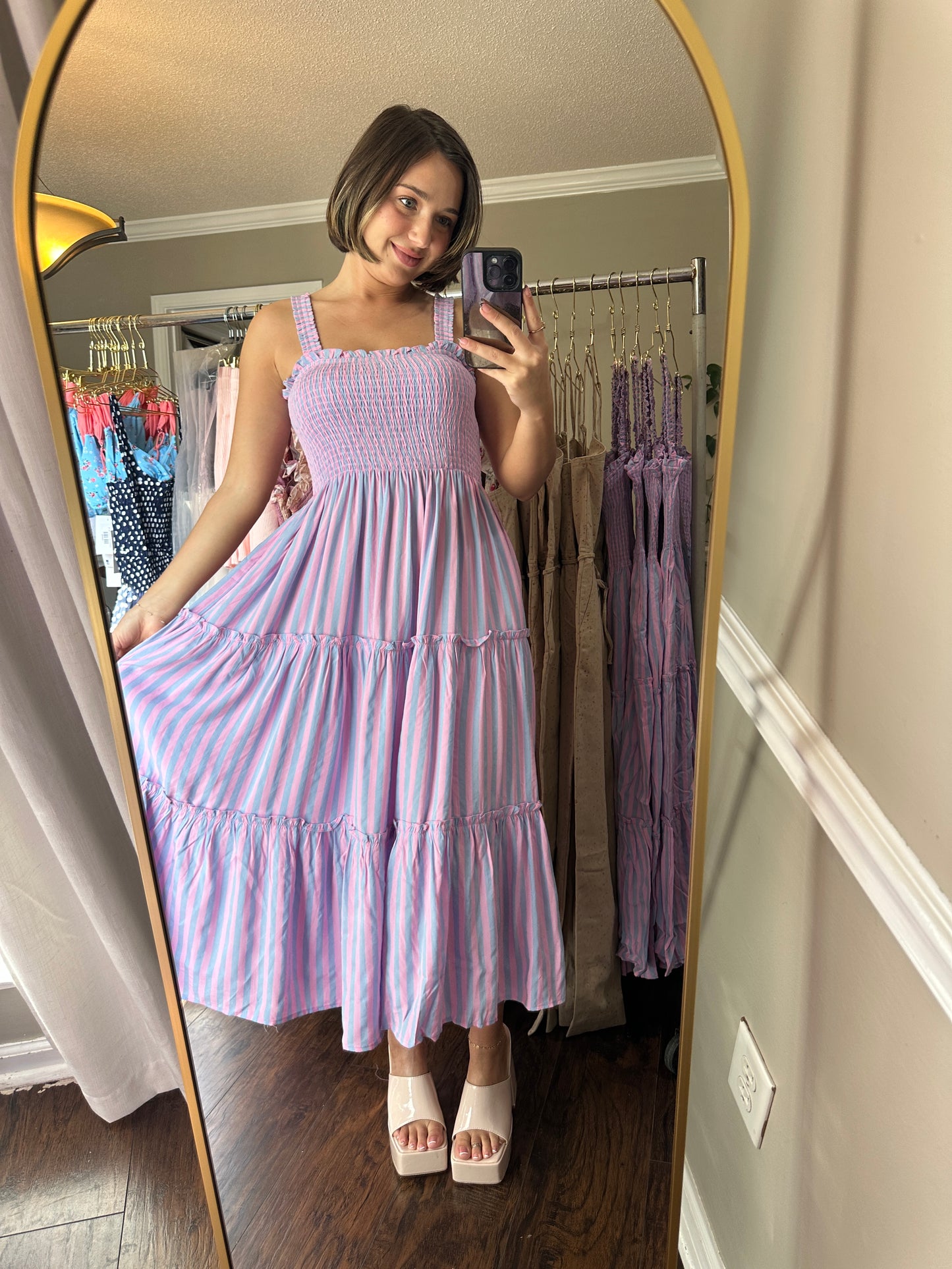 Cotton Candy Coast Midi Dress