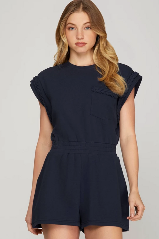 Nautical Navy Romper