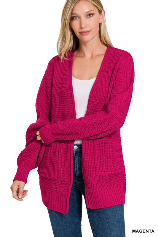 Alissa Waffle Cardigan Sweater