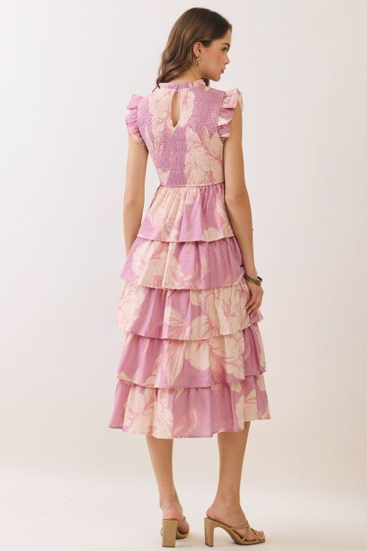 Blushing Magnolia Midi Dress