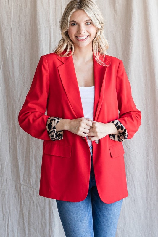 Boss Lady Cheetah Blazer