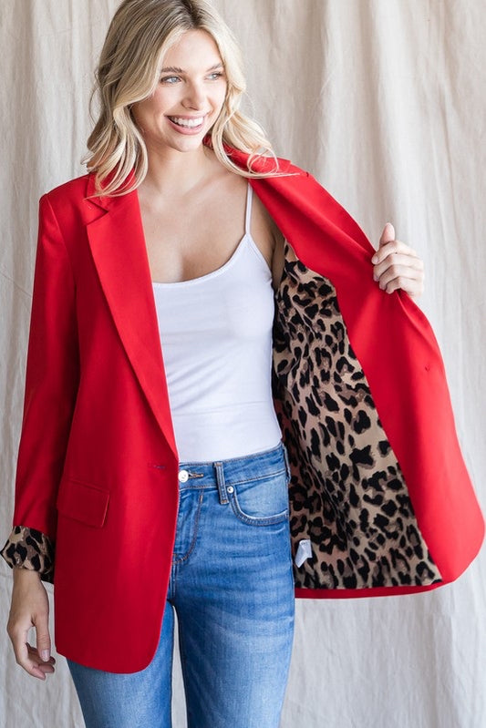 Boss Lady Cheetah Blazer