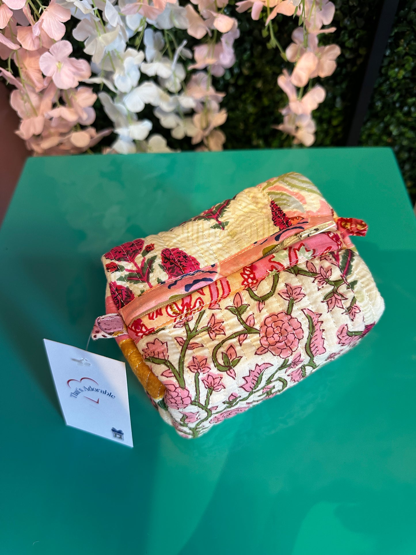 Quilted Cosmetic Pouch