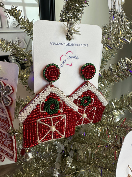 Holiday Seed Bead Earrings