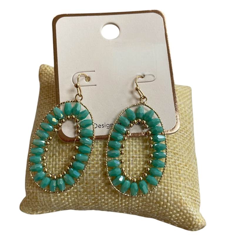 Turquoise Oval Earrings