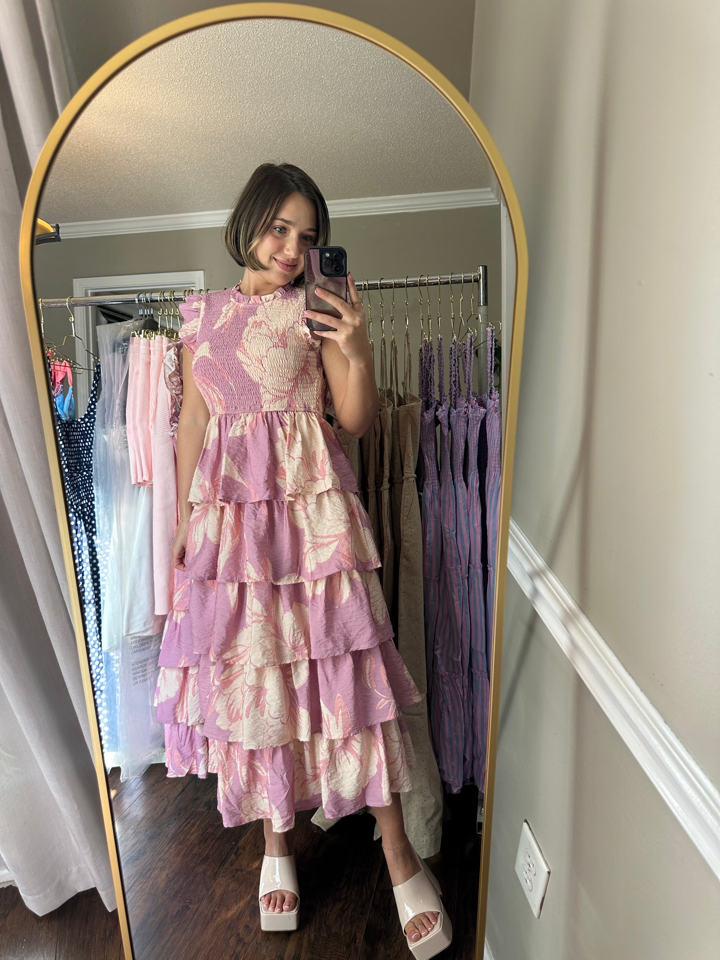 Blushing Magnolia Midi Dress